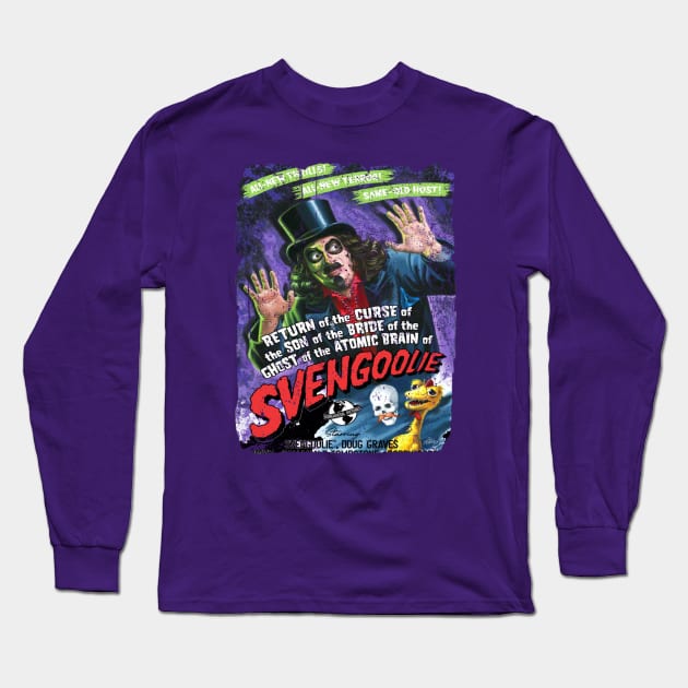 Return of the Curse Svengoolie Purple ver Long Sleeve T-Shirt by drreamweaverx